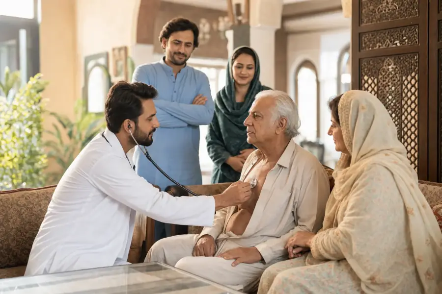 HomeVisit doctor providing care at a patient's home